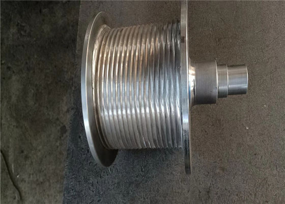 Carbon Steel Lebus Rope Winch Drum With Shaft Used In Construction Machinery Cranes