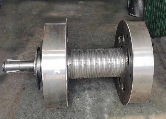 Single Lebus Grooves Wire Rope Drum Customized For Winch