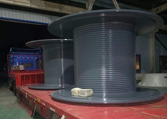 3000m Lebus Grooved Rope Winch Drum 100mm-2500mm Steel Or Nylon For Crane