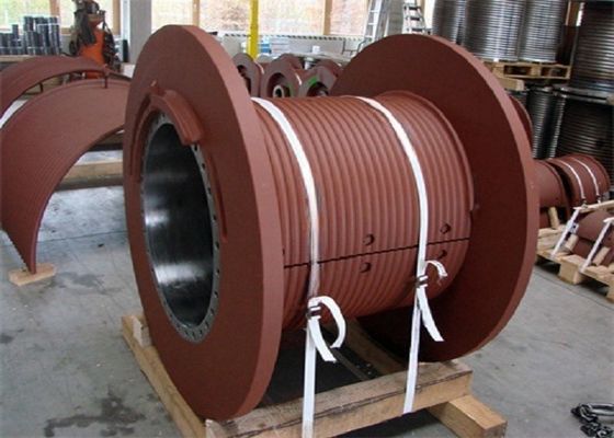 80t Crawler Crane Lebus Grooved Winch Drum For 3-200mm Rope Diameter