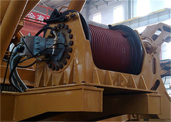 80t Crawler Crane Lebus Grooved Winch Drum For 3-200mm Rope Diameter