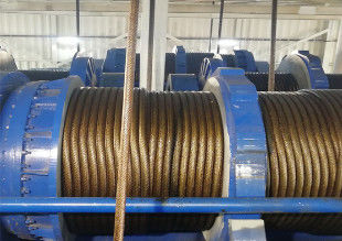 50 Ton Large Rope Capacity Electric Marine Winch With Double Grooved Drums