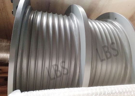 2 Speed Hot Dip Galvanized Grooved Winch Drum For Wash Wall Machine