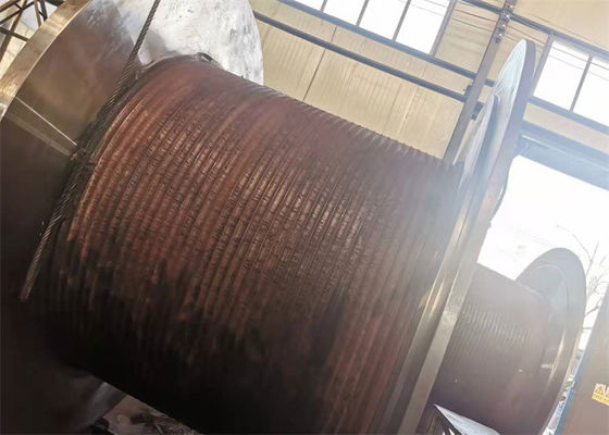 High Efficient Tower Crane Wire Rope Winch Drum Lbs Grooved