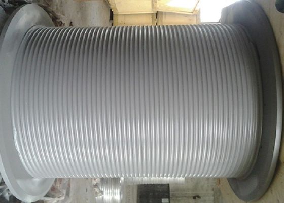 Heavy Duty Tower Crane Parts Cable Winch Drum 40mm Wire Rope Lbs Grooved