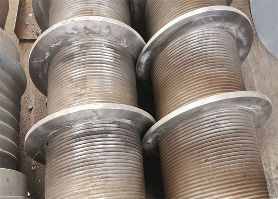 Galvanizing Grooved Winch Drum with 1-150 Mm Groove Pitch and Alloy Steel